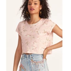 NWT loveshackfancy Rubin Cropped Tee